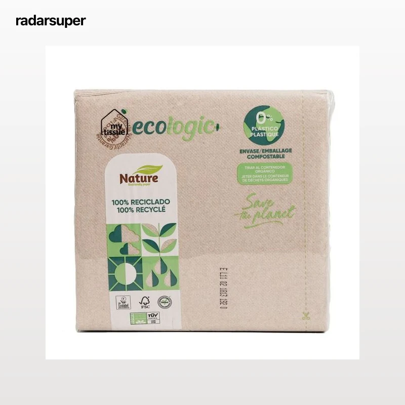 Servilletas ecológicas My Tissue 50 uds nature 100% recicladas