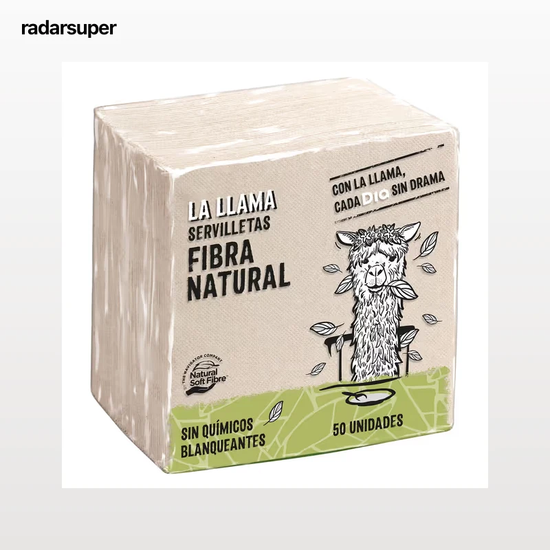 Servilletas fibra natural Dia La Llama 50 unidades