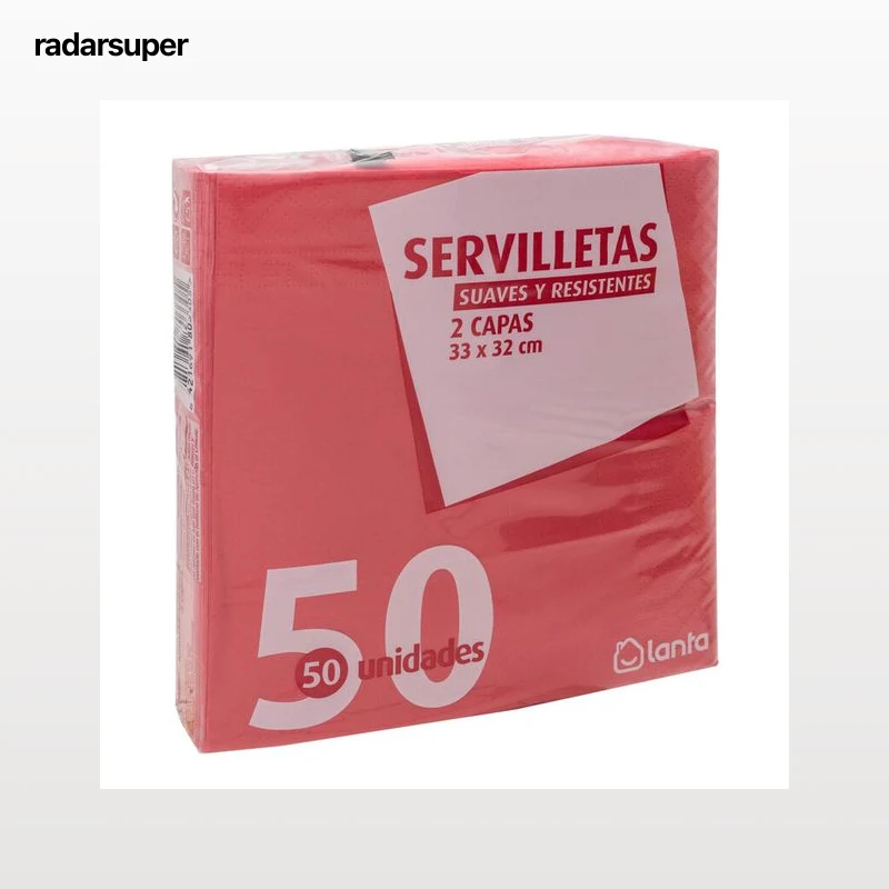 Servilletas Lanta 50 uds doble capa color rojo