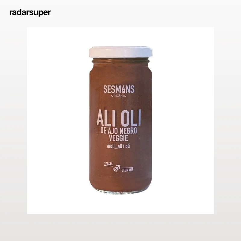 SESMANS ORGANIC Salsa alioli con ajo negro bio ecológica SESMANS ORGANIC 240 ml.