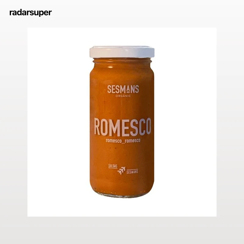 SESMANS ORGANIC Salsa romesco bio ecológica 240 ml.