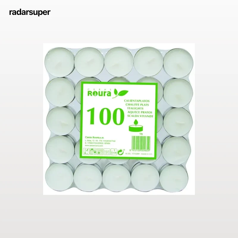 Set 100 Tealights ROURA - Blanco