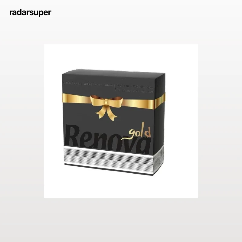 Set 40 servilletas 2 capas celulosa RENOVA Gold 40x40cm - Negro
