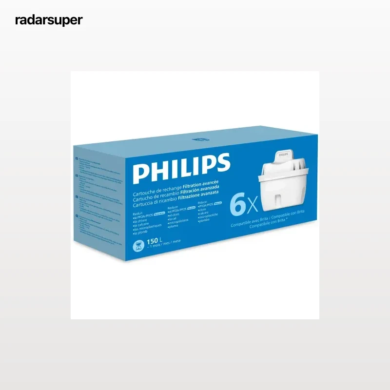 Set de 6 filtros de agua PHILIPS