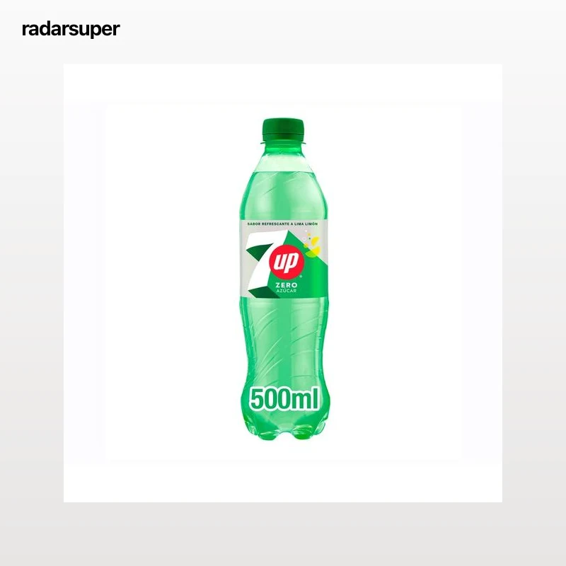SEVEN UP Zero Refresco de lima- limón con gas en  botella 50 cl.