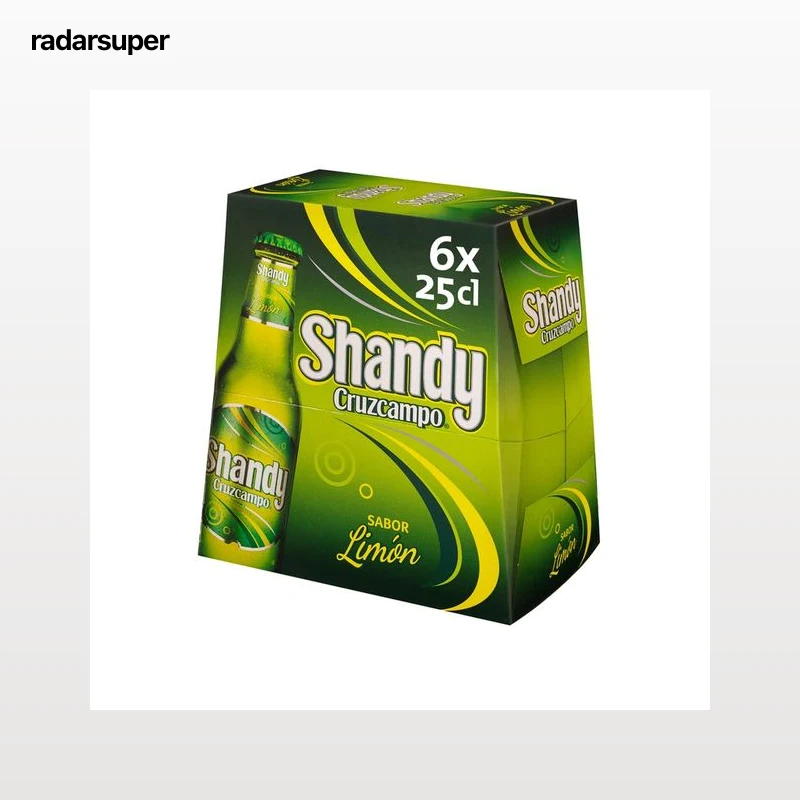 SHANDY CRUZCAMPO Cervezas con limón pack 6 botellas de 25 cl.