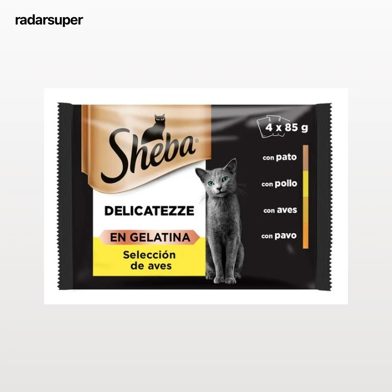 Sheba Delicatezze Comida Húmeda para Gatos Selección de Aves en Gelatina Multipack 4x85g