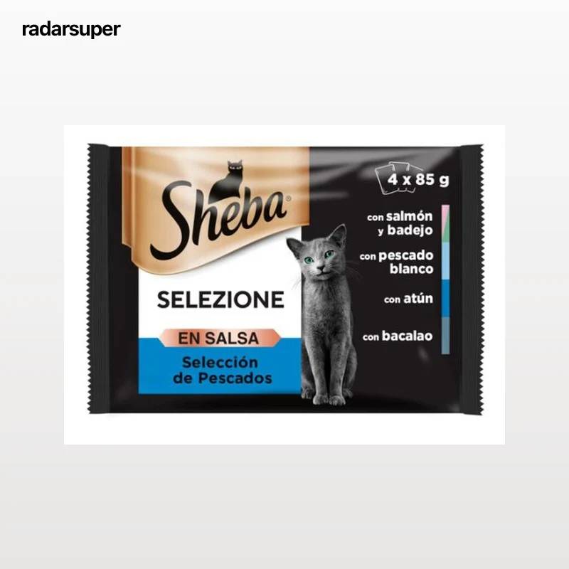 Sheba Selezione Comida Húmeda para Gatos Selección Pescados en Salsa Multipack 4x85g