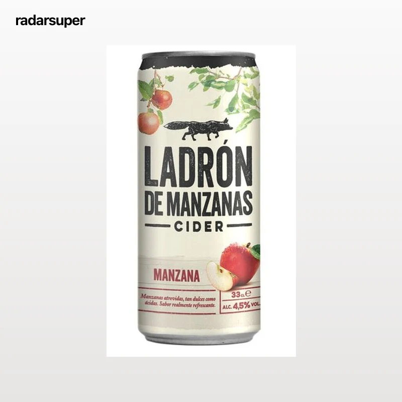 Sidra cider Ladrón de Manzanas lata 33cl manzana