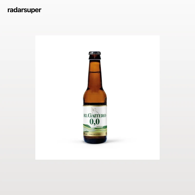 Sidra El Gaitero sin alcohol sin gluten botella 25 cl.