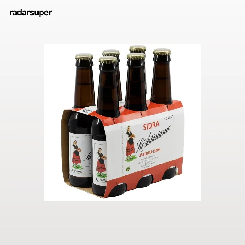 Sidra La Asturiana pack de 6 botellas de 25 cl.