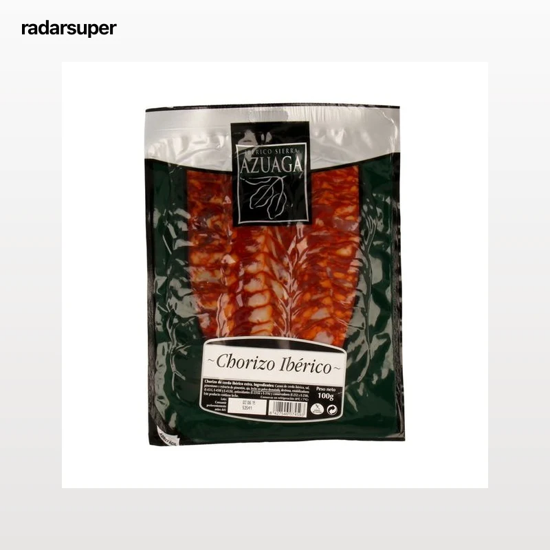 SIERRA AZUAGA Chorizo ibérico de categoria extra, cortado en lonchas SIERRA AZUAGA 100 g.