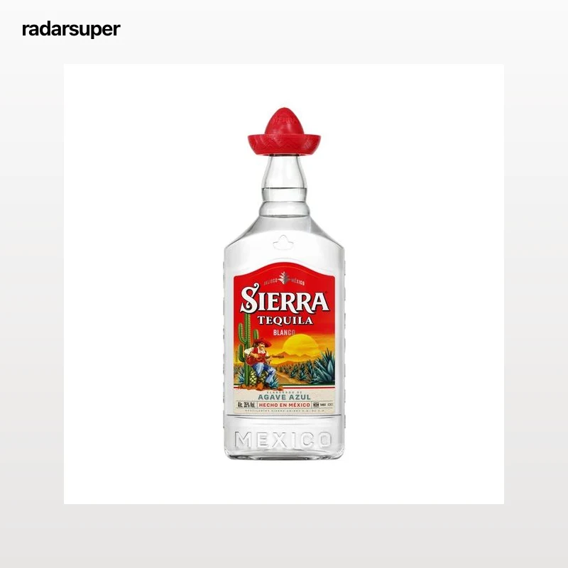 SIERRA Tequila blanco elaborado en México con agave azul botella 70 cl.