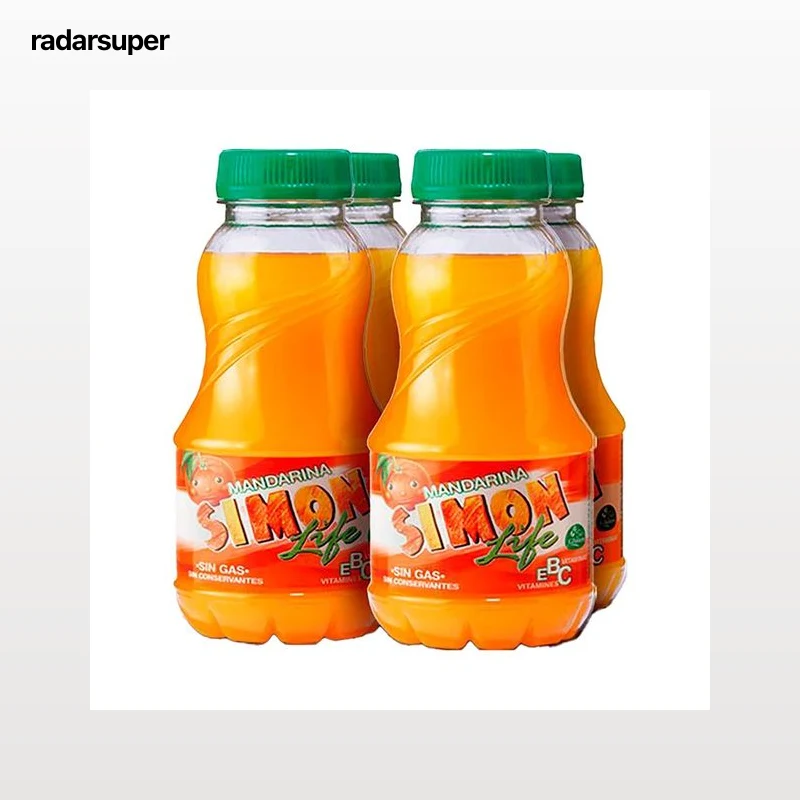 SIMON Refresco de mandarina sin gas pack 4 uds x 20 cl.