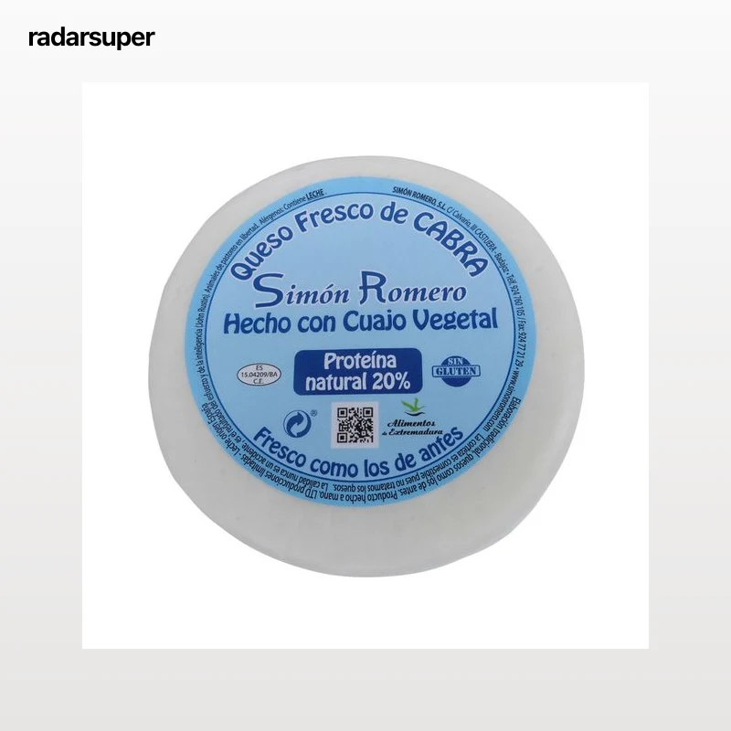 SIMÓN ROMERO Queso fresco de cabra con cuajo vegetal SIMÓN ROMERO 375 g.