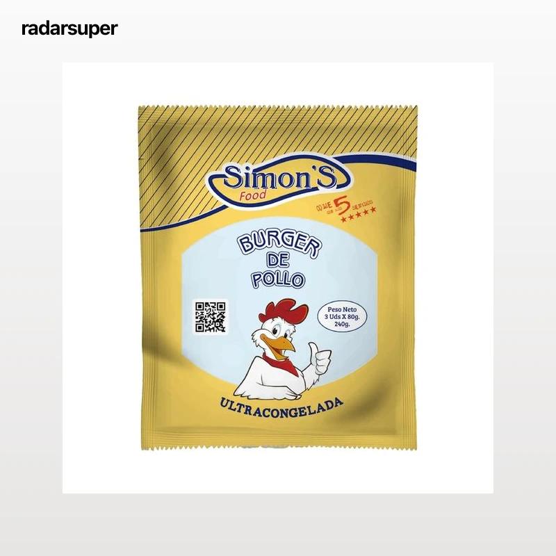 SIMON´S FOOD Burger meat de pollo, ultracongeladas 3 x 80 g.