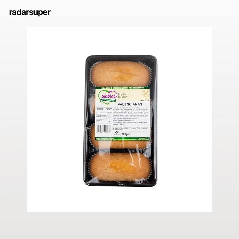 SINBLAT Magdalenas Valencianas sin gluten SINBLAT, 225 g.