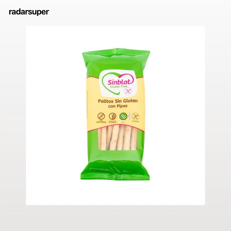 SINBLAT Palitos con pipas sin gluten SINBLAT, 80 g.