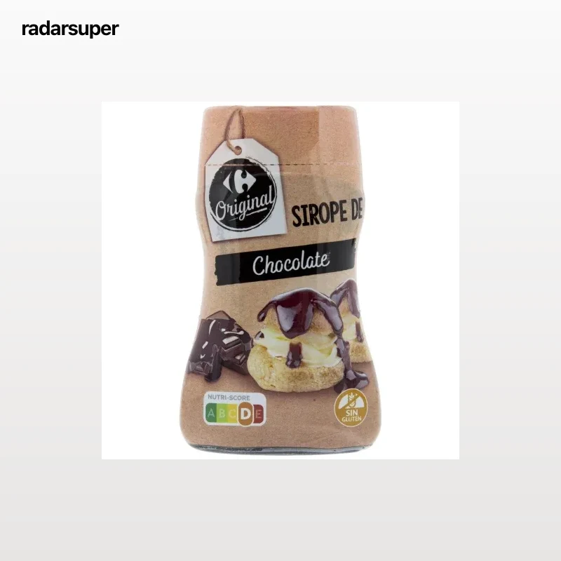 Sirope de chocolate Carrefour Original sin gluten 420 g.