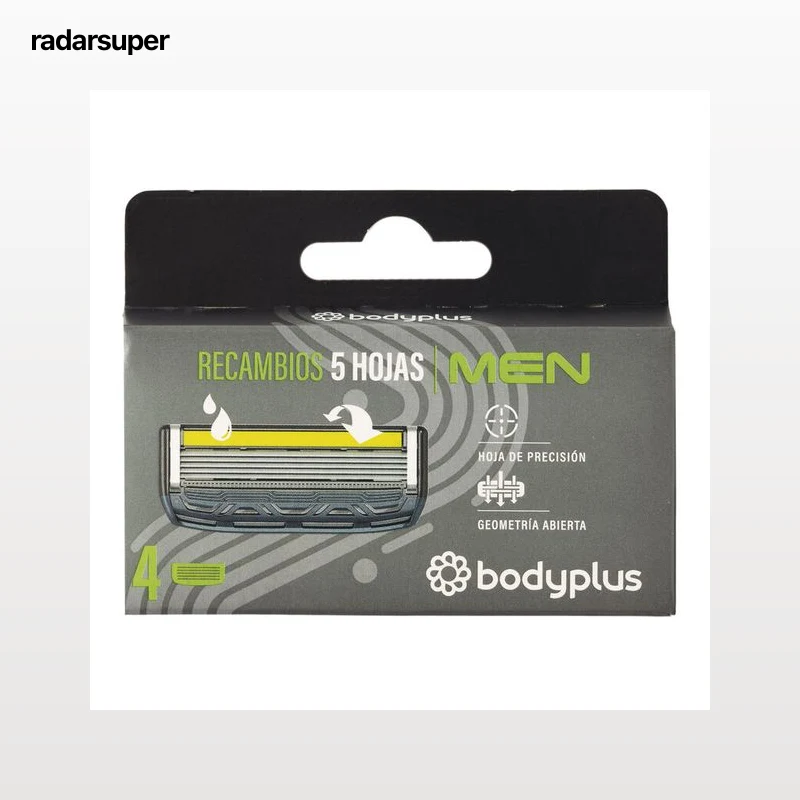 Sistema Afeitado Recambio 5Hojas Bodyplus 4 Unidades
