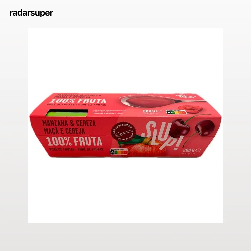 SLUP! Crema de fruta de manzana y cereza 2 x 100 g.