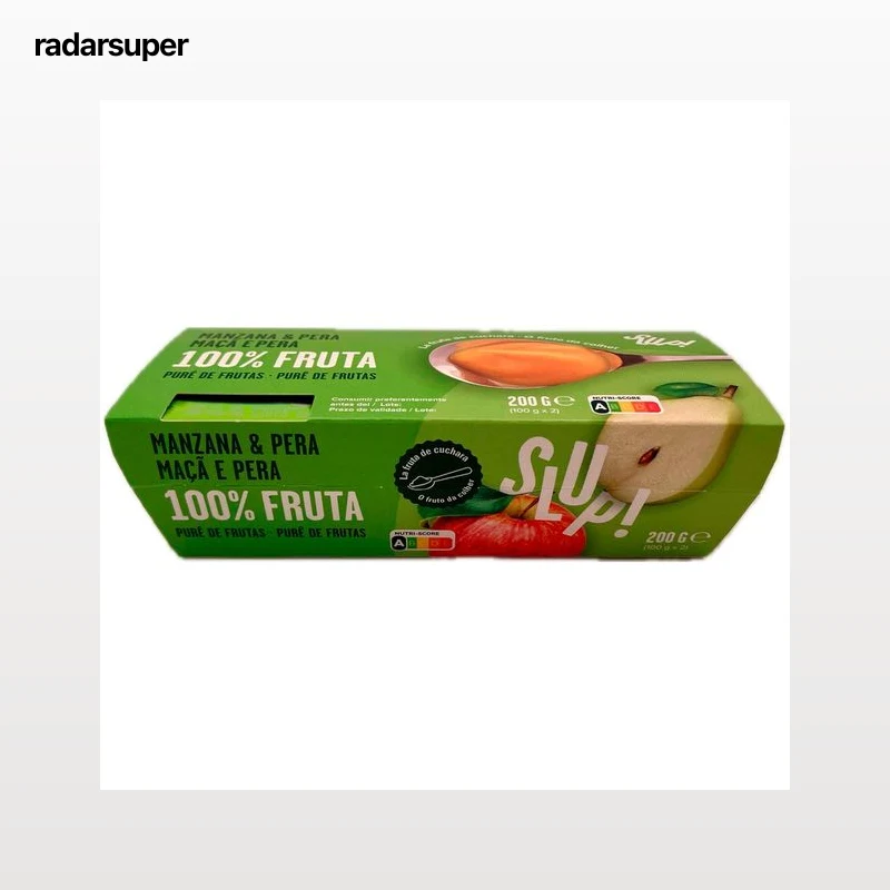 SLUP! Crema de fruta de manzana y pera 2 x 100 g.