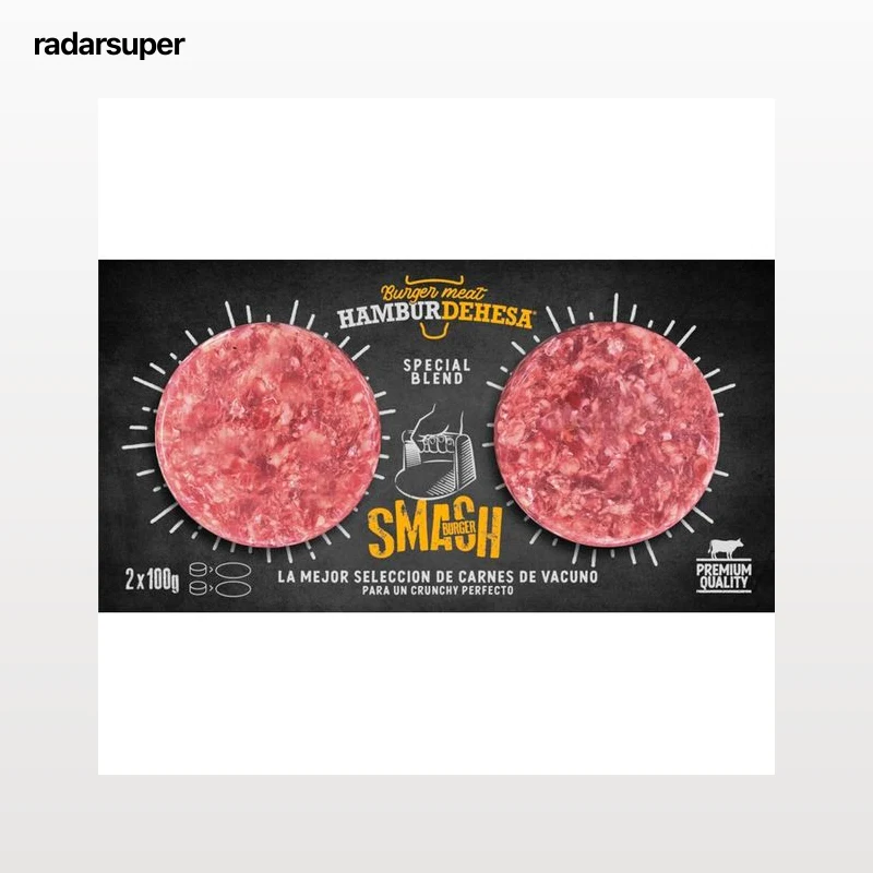 SMASH Burger meat de vacuno 2 x 100 g.