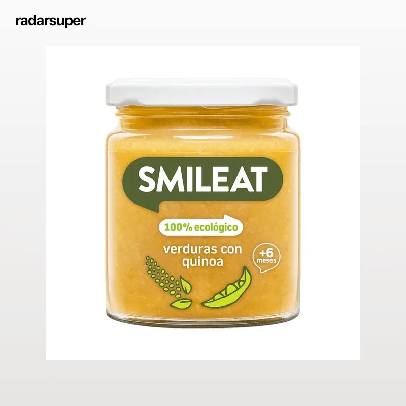 SMILEAT Tarrito de verduras ecológicas con quinoa, a partir de 6 meses 230 g.