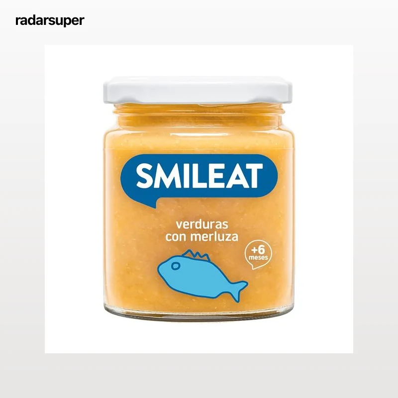 SMILEAT Tarrito de verduras con merluza, a partir de 6 meses 230 g.
