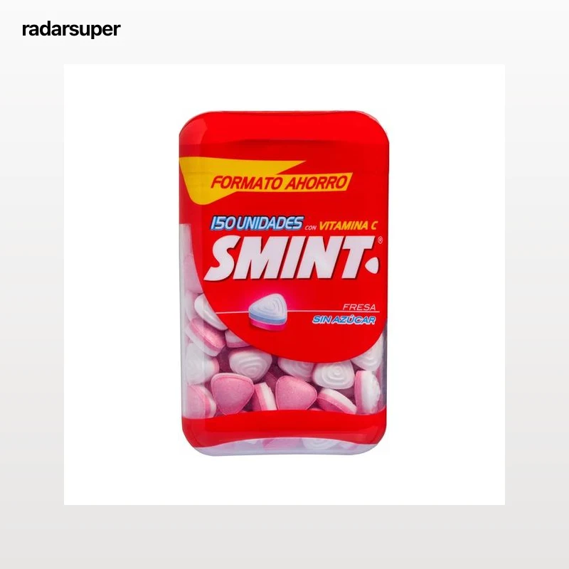 SMINT Caramelos comprimidos de fresa sin azúcar de 150 uds. 105 g.