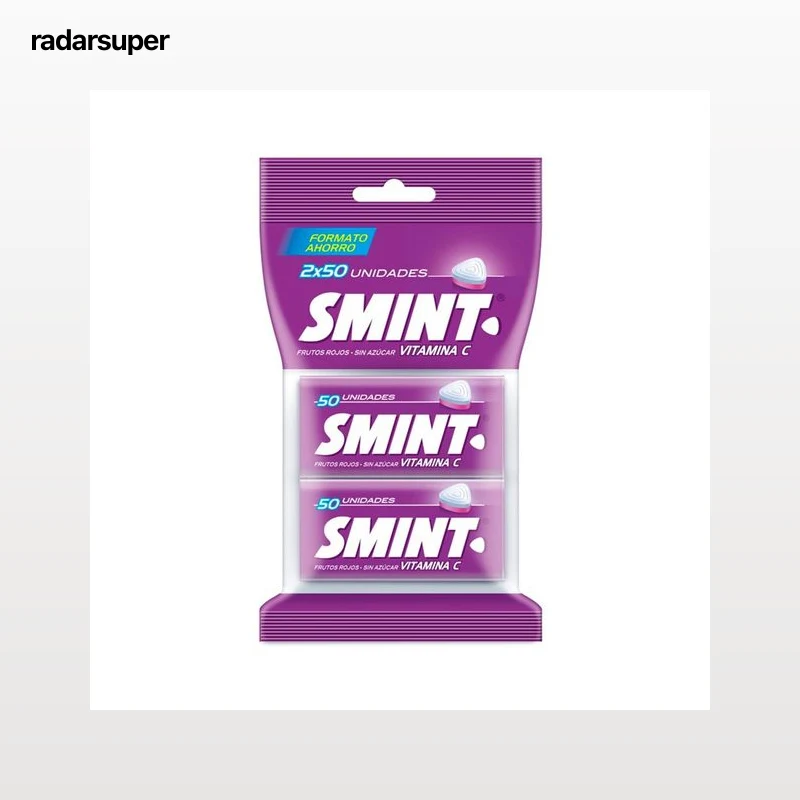 SMINT Caramelos comprimidos de frutos rojos sin azúcar 2 x 35 g.