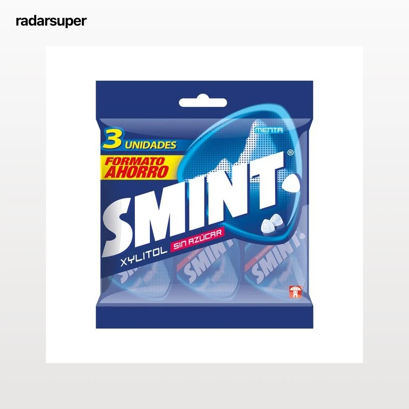 SMINT Caramelos comprimidos de menta sin azúcar 3 x 8 g.