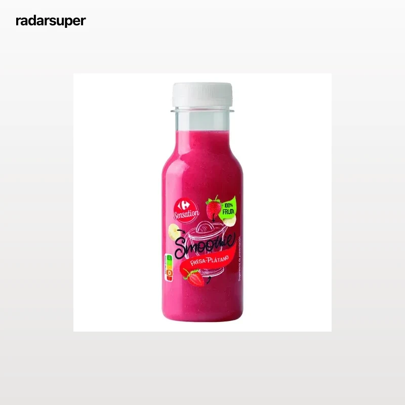 Smoothie de fresa y plátano Carrefour Sensation 250 ml.