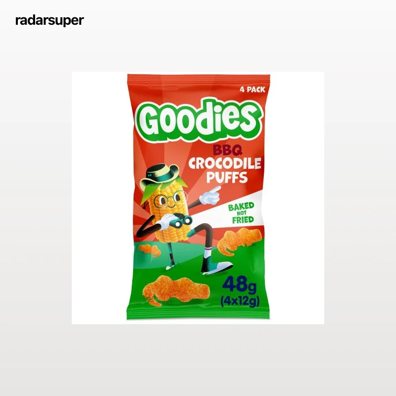 Snack BBQ kids Crocodile Puffs Goodies 48 g.