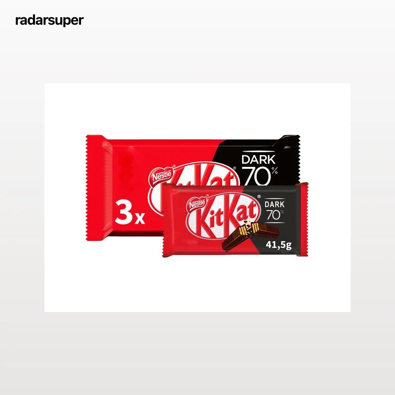 SNACK CHOCOLATE NEGRO KIT KAT 70% CACAU 3X41.5G