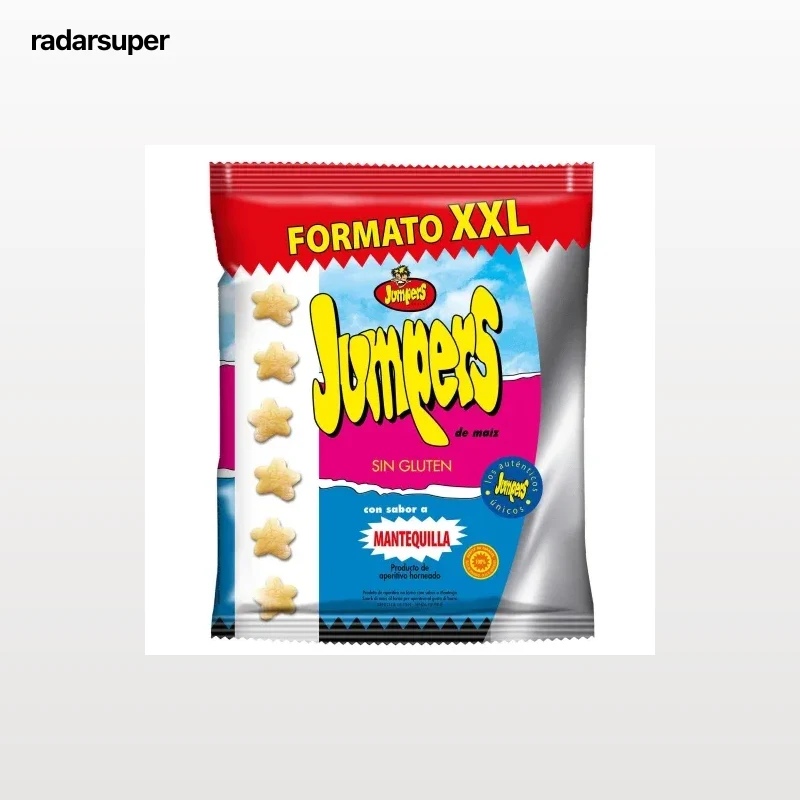 Snack de maíz con sabor mantequilla Jumpers sin gluten 225 g.