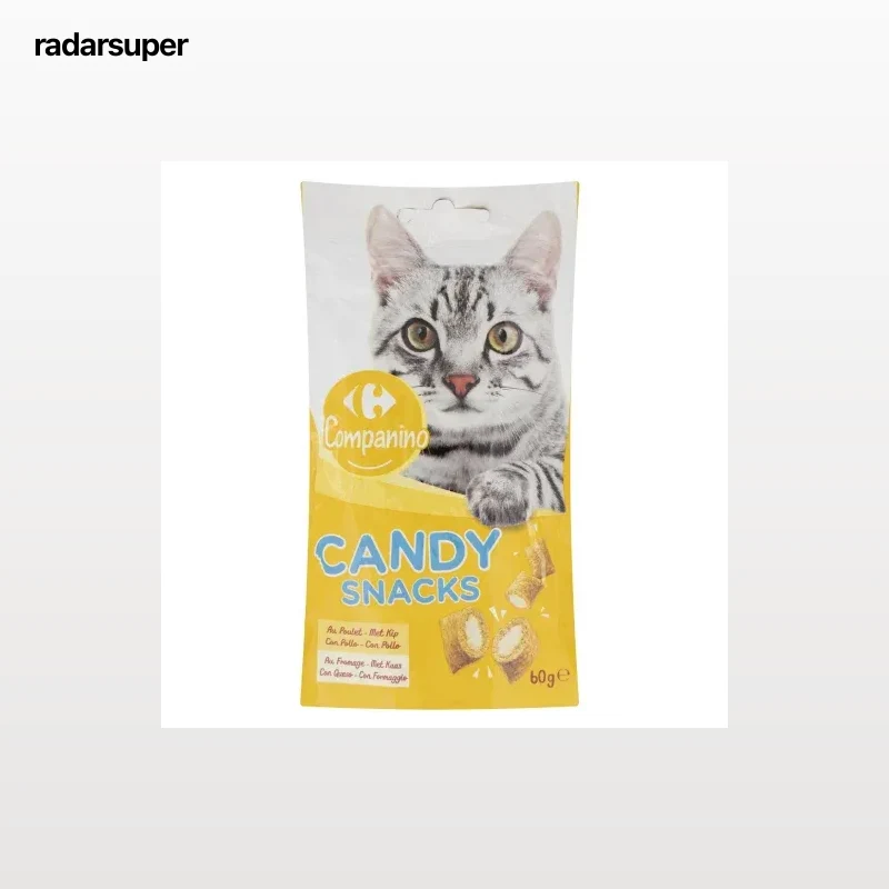 Snack de pollo para gato Candy Snacks Carrefour 60 g.