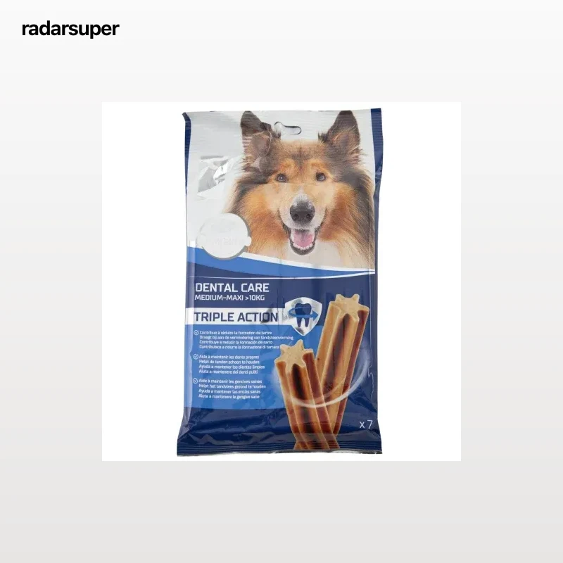 Snack dental para perro mediano grande Carrefour 7 unidades 180 g.