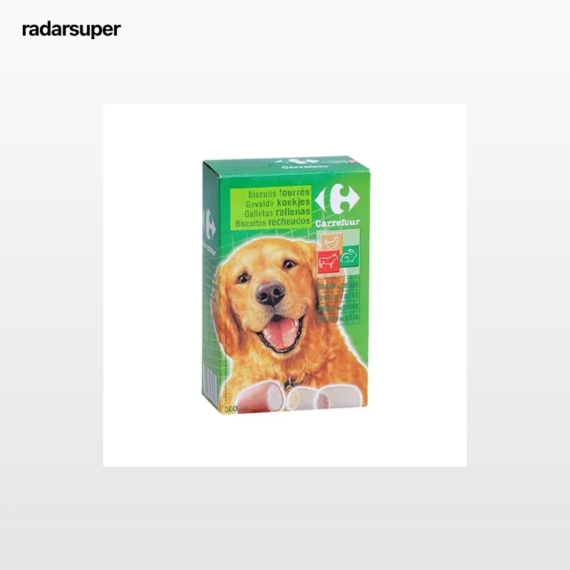 Snack galleta rellena para perro Carrefour Mix Rolls 500 g