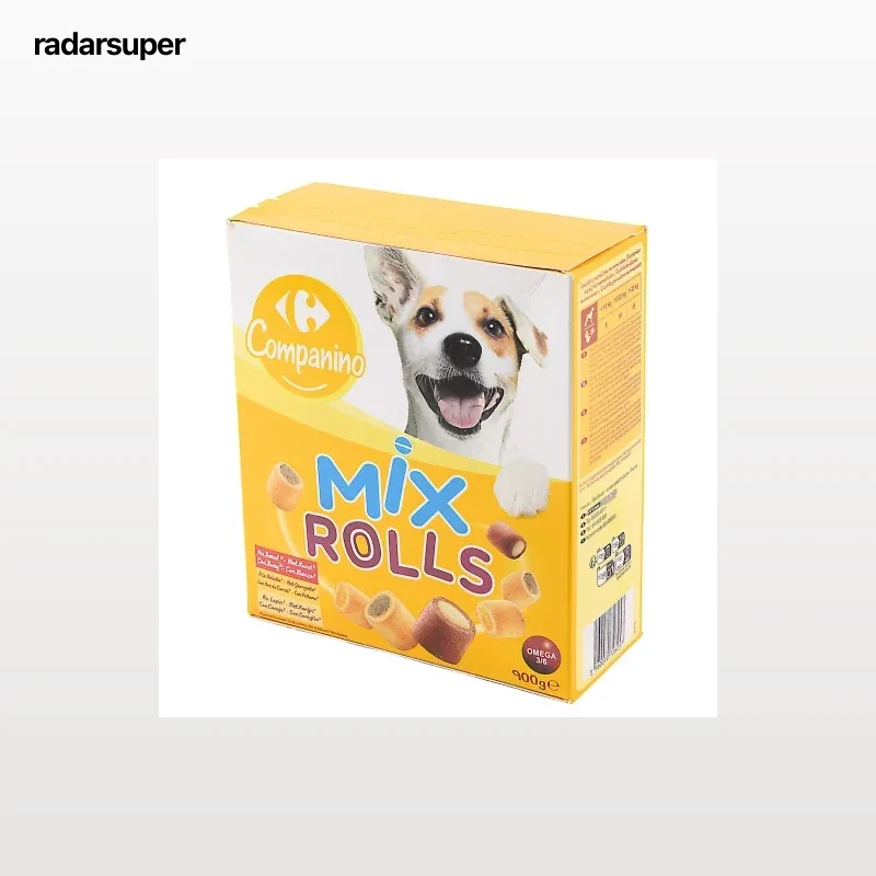 Snack galletas rellenas para perro Mix Rolls Carrefour Companino 900 g
