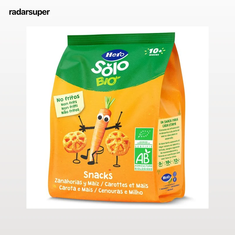 Snack infantil de zanahoria y maíz Hero 40 g