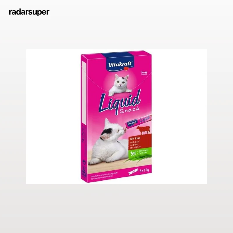 SNACK LÍQUIDO PARA GATO VITAKRAFT VACA 6X15G