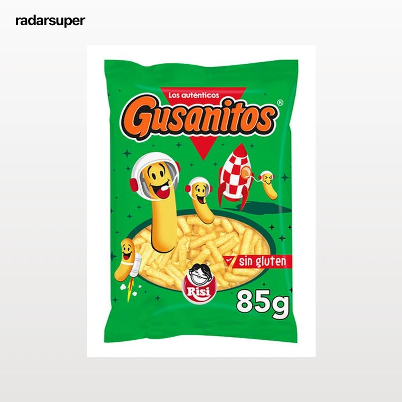 Snack de maíz sin gluten gusanitos Risi 85g