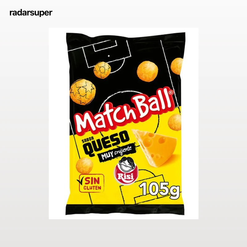 Snack de maíz sin gluten match ball Risi 105g cheese