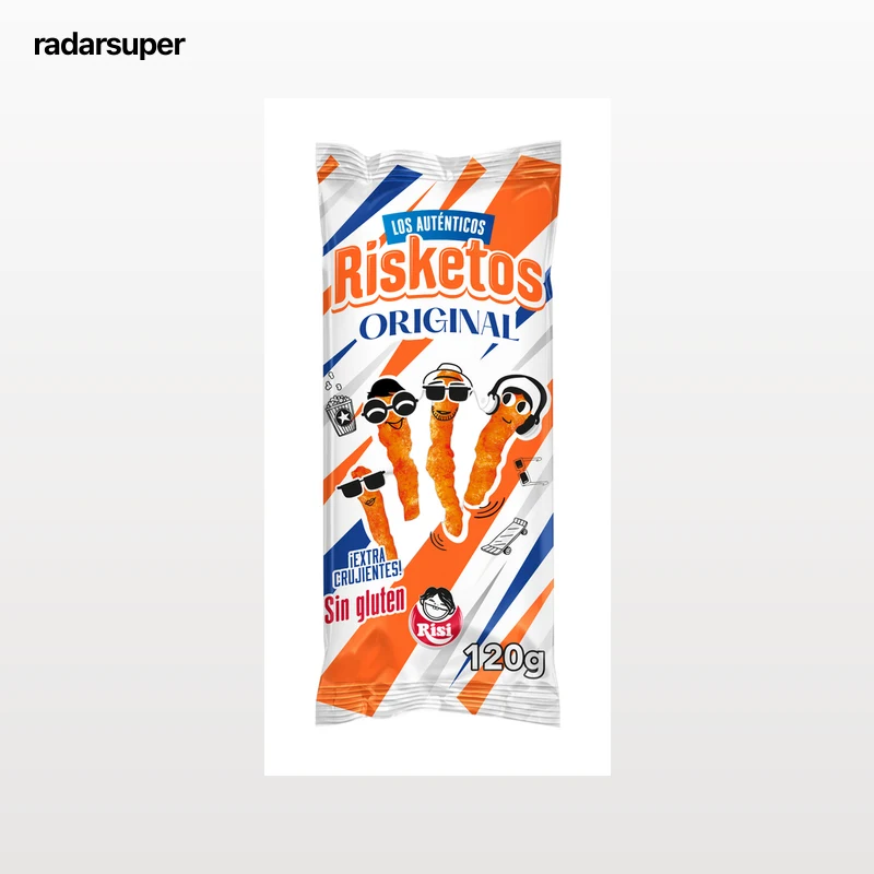 Snack de maíz sin gluten risketos Risi 120g queso