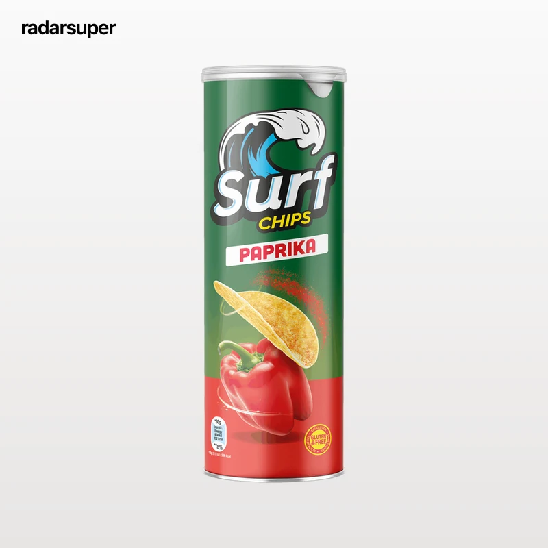 Snack de patata con sabor paprika Surf Chips 160g