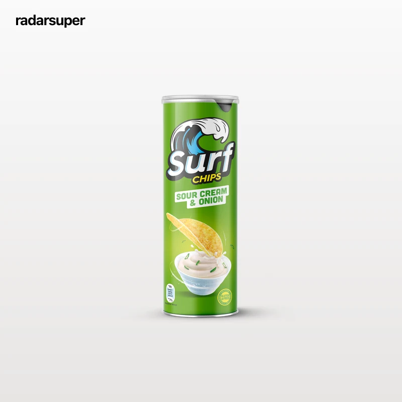Snack de patata con sabor sour cream Surf Chips 160g