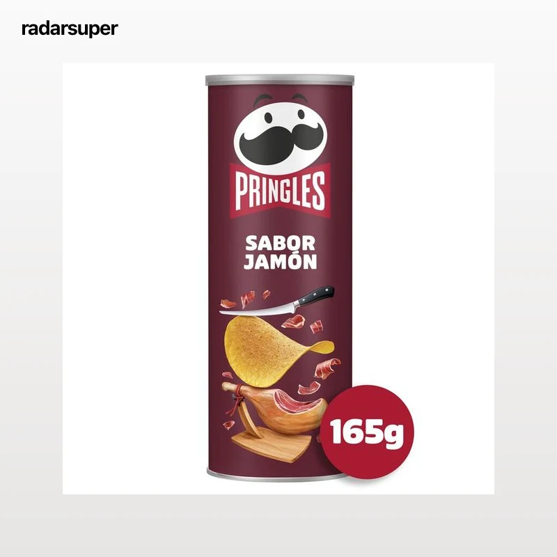 Snack de patatas sabor jamón Pringles 165g