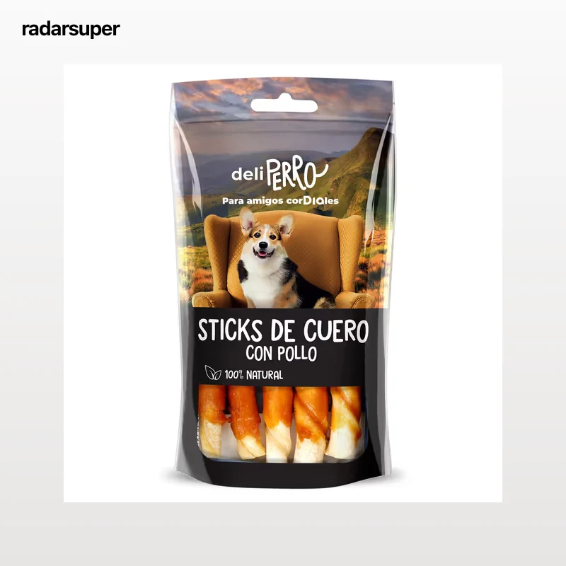 Snack para perros sticks de cuero con pollo Dia Deliperro 80 g