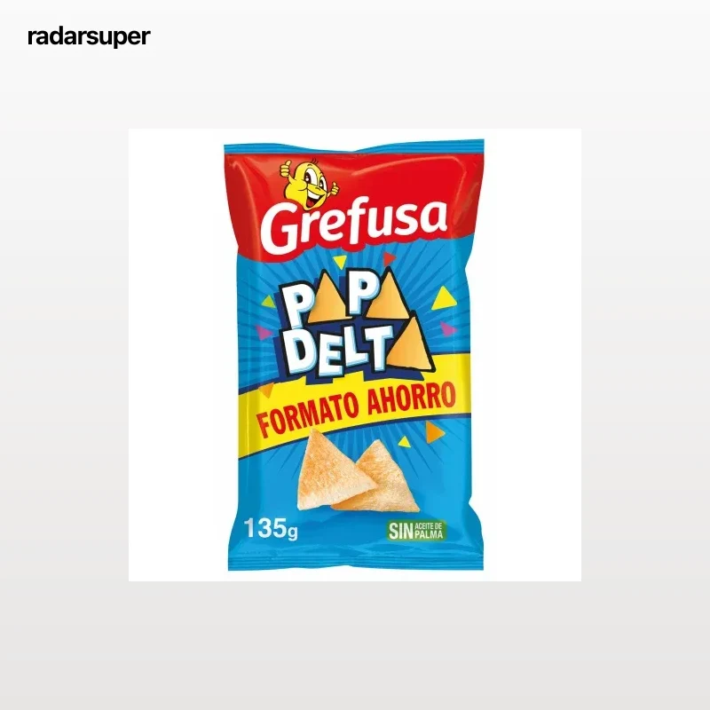 Snack sabor jamón Papa Delta Grefusa 135 g.